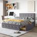 Red Barrel Studio® Bucktown Queen Tufted Storage Platform Bed Wood & /Upholstered/Linen in Brown | 43.3 H x 65.7 W x 83.1 D in | Wayfair