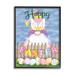 Stupell Industries Happy Easter Garden Gnome Eggs Framed Giclee Art By Lisa Kennedy Wood in Blue/Brown/Indigo | 14 H x 11 W x 1.5 D in | Wayfair