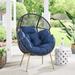 Dakota Fields Baja Swing Chair Hammock w/ Cushion Polyester in Blue | 52.36 H x 35.03 W x 36.41 D in | Wayfair A735D39D176B4D2282CF494A38E02CE3