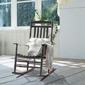 Canora Grey Paakkonen Rocking Chair Wood/Solid Wood in Black | 47 H x 21 W x 34 D in | Wayfair 9A164E1949F547CB9A48339735055AC7