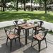 Williston Forge Guhr Square 4 - Person 27.55" Long Outdoor Dining Set Wood/Plastic/Metal in Black | 27.55 W x 27.55 D in | Wayfair