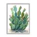 Stupell Industries Botanical Desert Prickly Pear Cactus by Cherish Flieder - Floater Frame Graphic Art on in Brown/Green | Wayfair at-592_gff_24x30