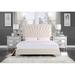 Everly Quinn Queen Tufted Platform Bed Wood & /Upholstered/Velvet in Brown | 57 H x 65 W x 87 D in | Wayfair 998F54D194C44A6DA45D40F72A8F24D0