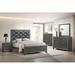 House of Hampton® 3-1_Ardelle Upholstered Panel Bedroom Set Upholstered in Brown/Gray | 61 H x 63 W x 82 D in | Wayfair