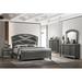 Rosdorf Park 5-2_Althea LED Upholstered Panel Bedroom Set Upholstered in Brown/Gray | 7.5 H x 82.3 W x 86.6 D in | Wayfair