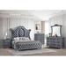 Rosdorf Park 6-1_Dennie Upholstered Tufted Panel Bedroom Set Upholstered in Brown/Gray | 75.6 H x 63.6 W x 63 D in | Wayfair
