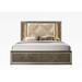 Rosdorf Park Jehiah Queen Tufted Storage Platform Bed Wood & /Upholstered/Faux leather in Brown | Full/Double | Wayfair