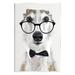 Stupell Industries Funny Dog Formal Bowtie Glasses - Graphic Art Wood in Brown | 15 H x 10 W x 0.5 D in | Wayfair au-263_wd_10x15