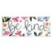 Stupell Industries Be Kind Floral Wildflowers - Graphic Art Wood in Brown | 7 H x 17 W x 0.5 D in | Wayfair at-434_wd_7x17