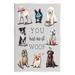 Stupell Industries You Had Me At Woof Playful Dogs Floater Canvas Wall Art By Elizabeth Tyndall Wood in Brown | 19 H x 13 W x 0.5 D in | Wayfair