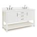 Winston Porter Padraigin 61" Double Bathroom Vanity Set Wood/Quartz Top in White | 36 H x 61 W x 22 D in | Wayfair 3558787D3FE54333992EADF39B9F5BD1