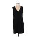 Gap Casual Dress - Shift V Neck Sleeveless: Black Print Dresses - Women's Size Small