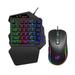Docooler One Handed Gaming Keyboard And Combo V500 RGB Gaming Keypads And J300 Gaming Gaming Keypad Wired Gaming Keyboard with 2 USB Ports And Gaming