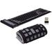 EASTIN 2.4G Wireless Keyboard Waterproof Folding Silicone107-Key Mute Gaming Keyboard with USB Receiver for Notebook Desktop Laptops PC