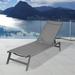 Merax Outdoor Chaise Lounge Chair,Five-Position Adjustable Aluminum Recliner