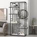 6 Tiers Open Bookshelf with Black Metal Frame, Bookcase for Home Office