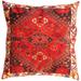 Canvello Decorative Velvet Throw Pillow - 16'' X 16'' - navy blue-Red - 16'' X 16''