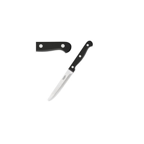 12 Olympia Steakmesser mit runder Spitze | schwarz | 21,5cm