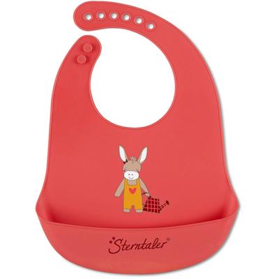 Lätzchen STERNTALER "Lätzchen Silikon, Emmily, hellrot", Baby, rot (hellrot), Silikon, Lätzchen Image
