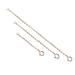 Tinksky 3pcs S925 Sterling Silver Extender Chain Adjustive DIY Extended Chains Jewelry Making Accessories for Necklace Bracelet (Rose Gold)