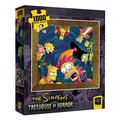 The Simpsons Treehouse of Horror Happy Haunting 1000 Piece Jigsaw Puzzle | Unique Square Puzzle Featuring Homer, Bart, Lisa, Marge, Maggie & More | Officially Licensed Collectible Simpsons Puzzle