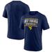 Men's Fanatics Branded Heather Navy West Virginia Mountaineers Bounding Box Tri-Blend T-Shirt