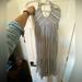 Free People Dresses | Free People Navy/White Linen Dress Sz Xs (Fits Up To A Medium). Flowy | Color: Blue/White | Size: Xs