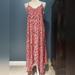 Anthropologie Dresses | Anthropologie A Line Handkerchief Hem Maxi Coverup Size S | Color: Orange/Red | Size: S