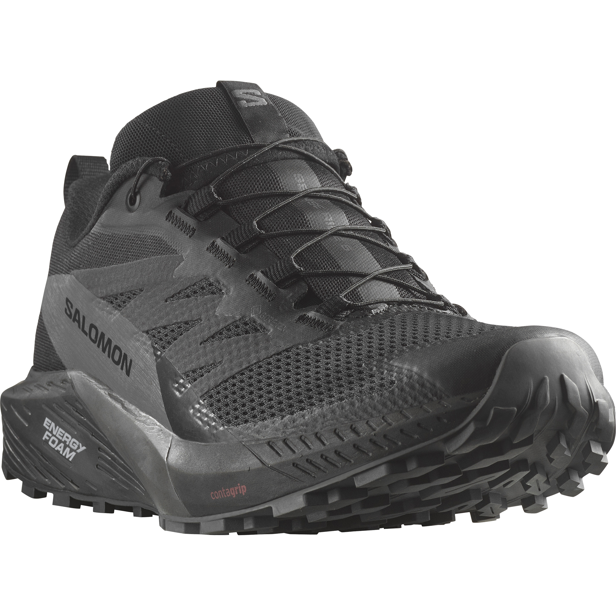 Trailrunningschuh SALOMON "SENSE RIDE 5 GORE-TEX", Damen, Gr. 42, schwarz (schwarz, grau), Synthetik, Textil, Schuhe, wasserdichte Trailrunningschuhe