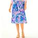 Lilly Pulitzer Skirts | Lilly Pulitzer Floral Pleated Giavana Tanzanian Teal Moonlight Garden Midi Skirt | Color: Pink/Purple | Size: M