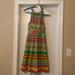 Jessica Simpson Dresses | Jessica Simpson Halter Dress; Good Condition | Color: Green/Orange | Size: 8