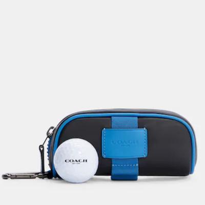 Coach Other | $150 New Coach Golf Kit - 3 Balls, 2 Wooden Tees, Metal Divot - Golf Lover Gift | Color: Black/Blue | Size: Os