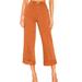 Free People Pants & Jumpsuits | Free People On My Mind Cropped Cuff Wide Leg High Rise Pant, Size 26 | Color: Orange | Size: 26