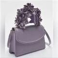 Zara Bags | (50% Off) Nwt Zara Mini Square Floral Mauve Satchel & Crossbody Bag & Dust Bag | Color: Blue/Purple | Size: Os