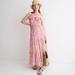 J. Crew Dresses | J Crew Tiered Maxi Dress In Pink Dark Flamingo Tossed Floral | Color: Pink/White | Size: S