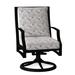 Woodard Seal Cove Swivel Patio Dining Chair w/ Cushion in Black | Wayfair 1X0472SB-92-06N