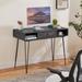 Trent Austin Design® Kempst Home Office Computer Writing Desk Wood/Metal in Gray/Black | 29.9 H x 39.3 W x 18.9 D in | Wayfair