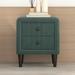 Latitude Run® Mashari 2 - Drawer Nightstand Wood/Upholstered in Green | 22.2 H x 20.5 W x 16.2 D in | Wayfair 25734B84D4344C9D9A4B41A0F948D915