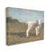 Stupell Industries Farmhouse Baby Lamb by Sara Baker - Wrapped Canvas Painting Metal in Blue/Green/White | 30 H x 40 W x 1.5 D in | Wayfair