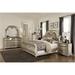 Bloomsbury Market Keara Faux Leather Upholstered Sleigh Bedroom Set 3&3 Upholstered in Gray | 82.5 W x 87.25 D in | Wayfair