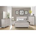 Rosalind Wheeler Charleen Two-tone Antique-White & Brown Melamine Panel Bedroom Set 5&1 Wood in Brown/White | 4.5 H x 66.5 W x 66.5 D in | Wayfair