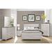 Rosalind Wheeler Charleen Two-tone Antique-White & Brown Melamine Panel Bedroom Set 5&1 Wood in Brown/White | 4.5 H x 66.5 W x 66.5 D in | Wayfair