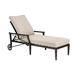Woodard Andover 84" Long Reclining Single Chaise Lounge w/ Cushion Metal in Gray | Outdoor Furniture | Wayfair 51M470-70-14Y