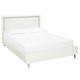 Crystallex Faux Leather King Size Bed In White