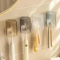 Porte-brosse à dents mural en plastique écologique porte-gobelet à brosse à dents tout usage