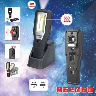 Ks Tools Mobile Werkstatt-Handlampe, knickbar, 550 Lumen [Hersteller-Nr. 150.4490] Image