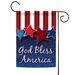 God Bless America Patriotic Stars Outdoor Mini Garden Flag 18"x12.5"
