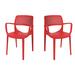 Mila Set of 4 Stackable Armchair-Red