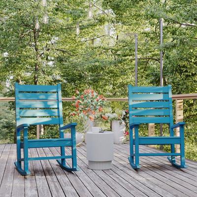 Classic Commercial Grade All-Weather Outdoor Rocking Chairs (Set of 2)