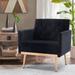 Polyester Accent Chair Living Room Chair Lady Chair Casual Single Lazy Sofa Chair with Golden Legs Arm Chair